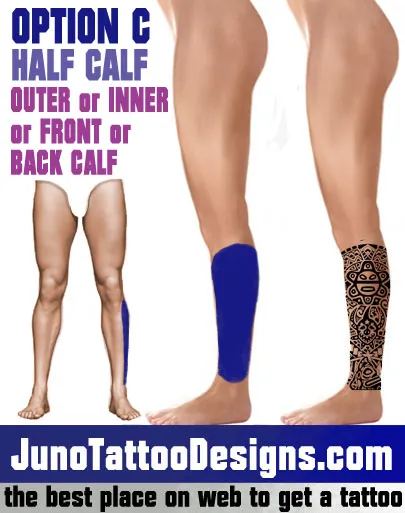 outer calf tattoo