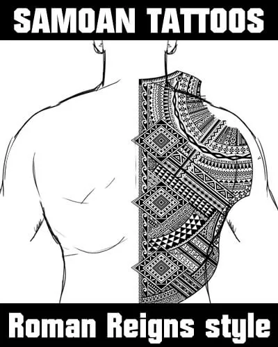 Back Roman Reigns tattoo