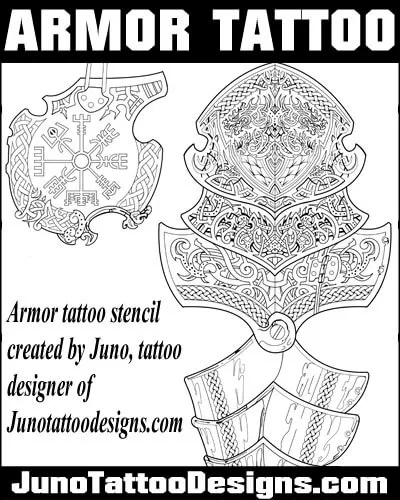 armor tattoo stencil