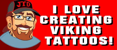 creating viking tattoos by Juno tattoo designer