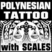 Polynesian samoan tattoo with scales