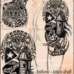 taino Vega Baja arm chest tattoo draft by junotattoodesigns