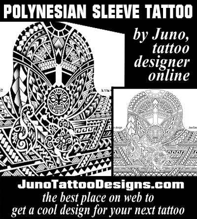 polynesian sleeve tattoo