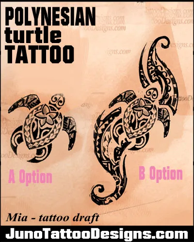 polynesian turtle tattoo design options