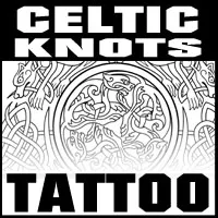 celtic knots shoulder tattoo with dogs