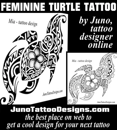 polynesian turtle tattoo for girl