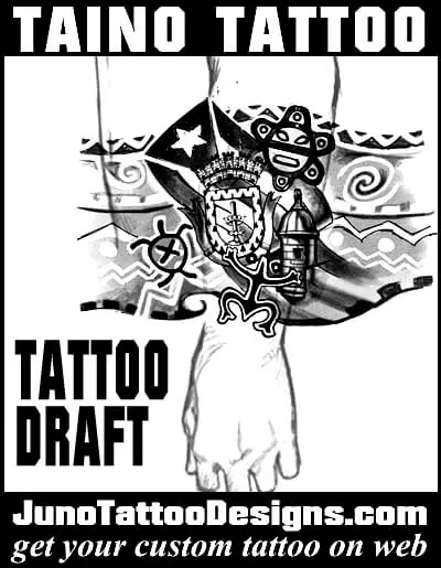 Taino forearm tattoo
