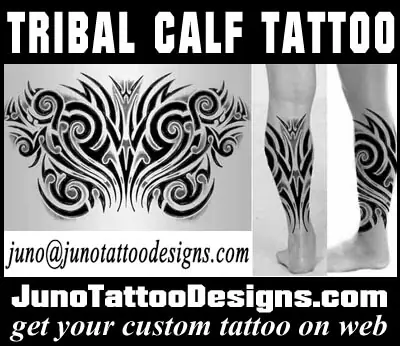 tribal tattoo calf