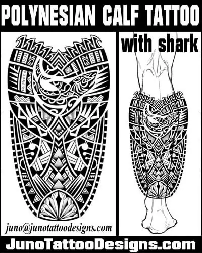 Samoan calf tattoo