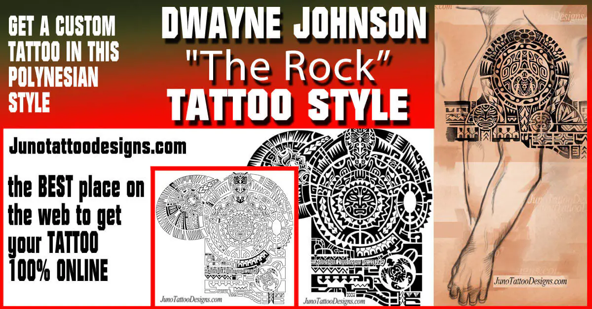 Dwayne The Rock tattoo style