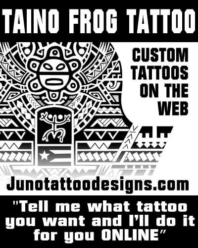 Taino Polynesian tattoo with coqui