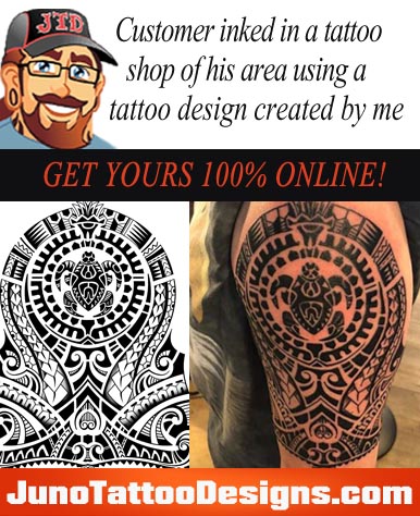 polynesian tattoo strencil - customer inked 3 - juno tattoo designs