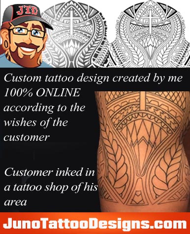 polynesian tattoo strencil - customer inked - juno tattoo designs