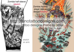 zombie_tattoo_by_Junotattoodesigns 